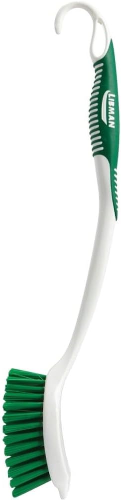 Libman Long Handle Scrub Brush - Item Model Number: 00010 - Ergonomic Rubber Grip Won't Slip When Wet.