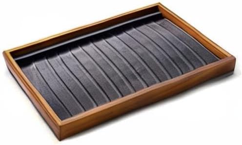 Oirlv Wood 13 Grids Necklace/Bracelet/Pendant Display Tray Jewelry Drawer Organizer Stackable Jewelry Trays(Grey) | Stackable Design,Keep Necklaces Bracelets Flat and Untangled,Organizing and Presentinge Legantly on Dressers&in Dresser