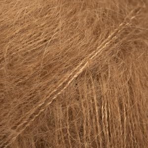 Drops Mohair and Silk Yarn Kid-Silk, 0 or Lace, 2 Ply, 0.9 oz 230 Yards per Ball (51 Toffee)