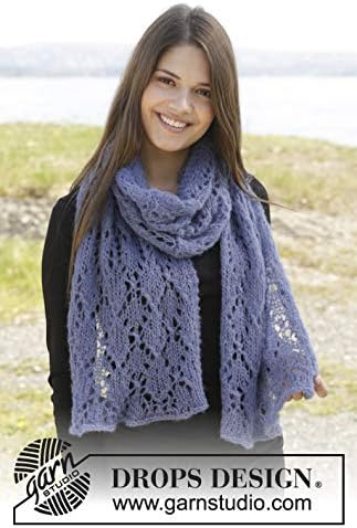 Drops Mohair and Silk Yarn Kid-Silk, 0 or Lace, 2 Ply, 0.9 oz 230 Yards per Ball (11 Lavender)