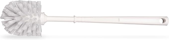Sparta Flo-Pac Toilet Bowl Brush for Commercial Restrooms, Heavy Duty Toilet Brush with Plastic Handle for Bathrooms, 11 Inches, White