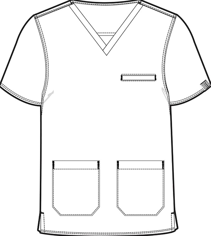Med Couture Rothwear Touch Mens Scrubs Top 3 Pockets Modern Fit | 2-Way Stretch, Ultra-Soft Fabric, Lightweight Feel, Knit Details, Side Vents, Durable Construction, Easy Care