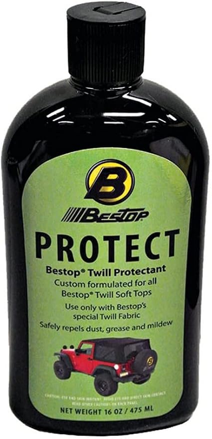Bestop 1121700 16-oz. Black & Color Twill Fabric Protectant