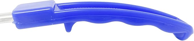 Generic 2 Pack - 8 oz. Slotted Portion Control Scoops, Spoodles - Blue Handle Perforated Food Serving Spoon, Small, Silver, MCP08EP