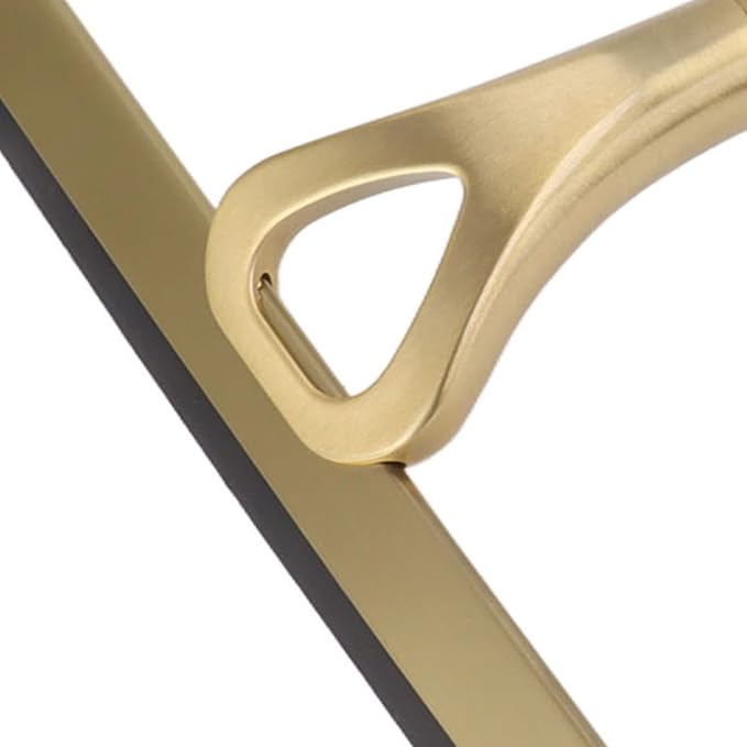8.9x8.7inch Gold Shower Squeegee Window Squeegee with Hanging Hook | Stainless Steel Glass Wiper Squeegeer Cleaning Tool for Clean Ceramic Tile,Shower Door, Mirror,Window,Car Glass,Table Top