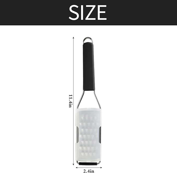 Cambom Cheese Grater Vegetable Shredder & Citrus Zester Lemon Zester for Parmesan Cheese, Vegetables, Zucchini, Nutmeg, Chocolate, Lemons, Hand Held Shredder Graters Stainless Steel Extra Coarse Blade