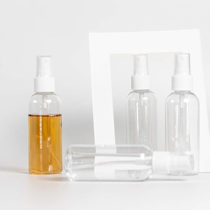 ZEJIA 40 Pack Small Spray Bottle, 2.7oz/80ml Travel Spray Bottle, Empty Fine Mist Spray Bottles, Refillable Mini Spray Bottles with Labels