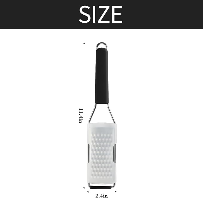 Cambom Cheese Grater Lemon Zester, Graters for Parmesan Cheese, Lemon, Citrus, Garlic, Nutmeg, Chocolate, Fruits, Vegetables, Ginger, Vegetable & Cheese Shredder with Stainless Steel Coarse Blade