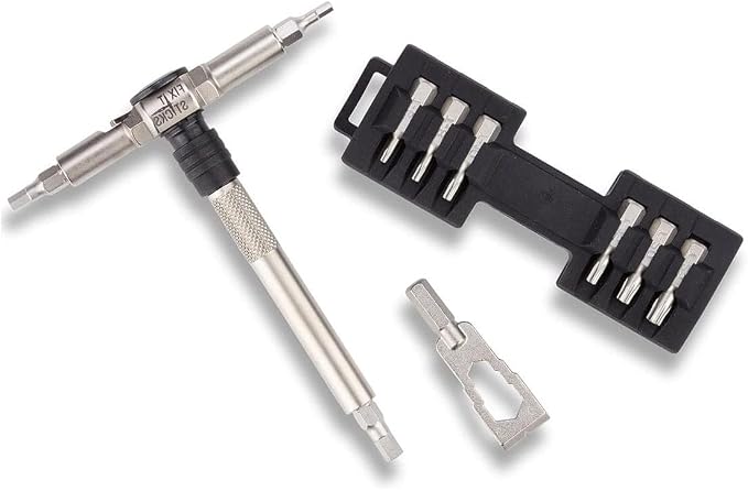 Fix It Sticks Ratcheting Multi-Tool - EDC Set with Ratcheting Locking Hex T-Way Wrench, Mini Pry Bar and 15 Bits Included | Standard EDC Kit, Mini Pry Bar, 15 Tips Included