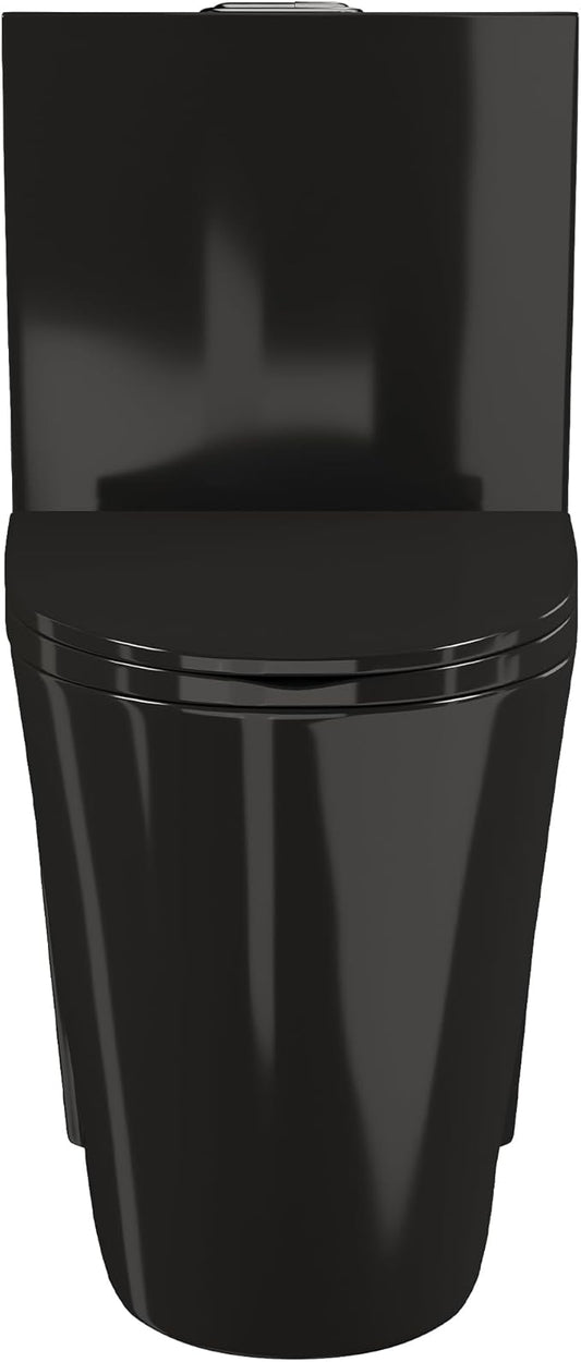 St. Tropez One Piece Elongated Toilet Vortex™ Flush in Glossy Black 1.1/1.6 gpf