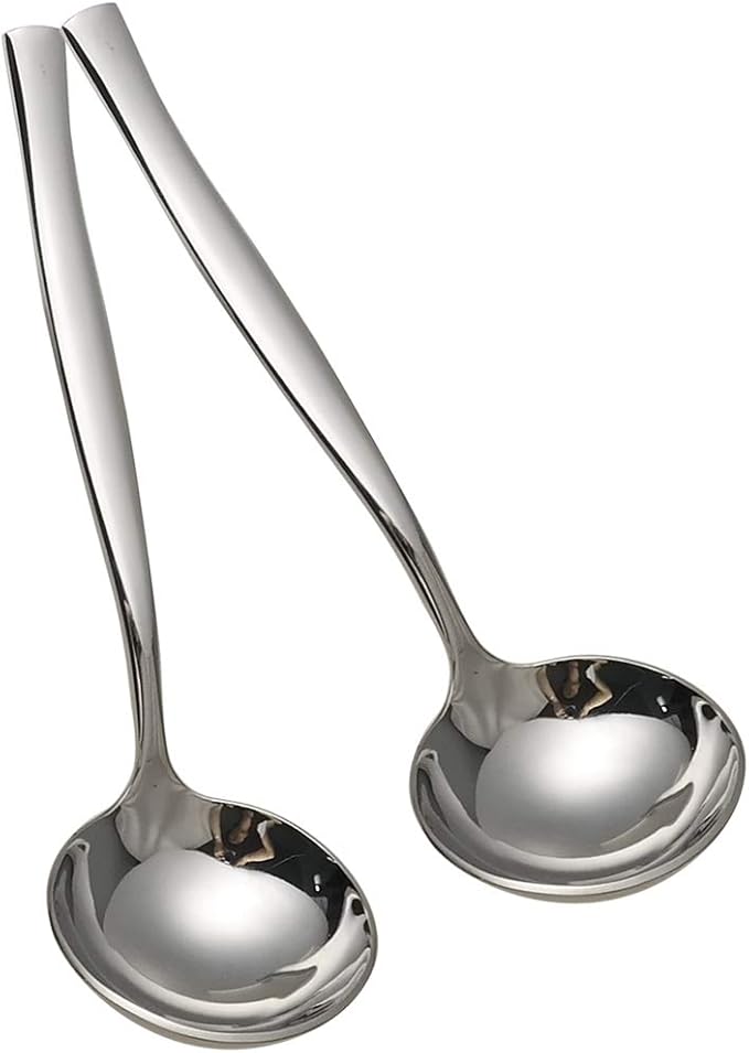 Idotry 2-Piece Stainless Steel Gravy Soup Spoon, Gravy Ladle Soup, Small Ladle