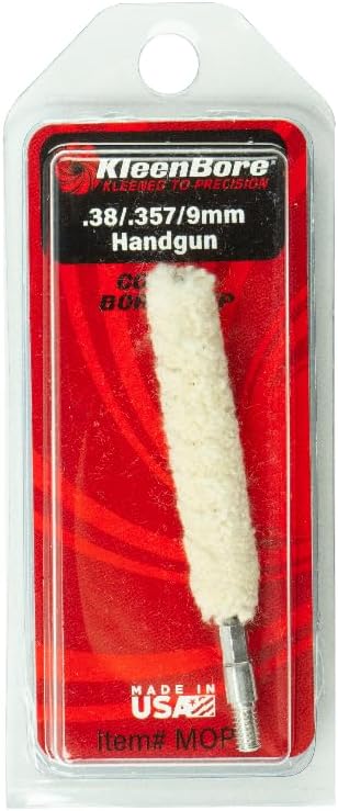 KleenBore Cotton Bore Mops: Gun Cleaning Mop Accessories for Rifle, Handgun & Shotgun Bore Cleaning with Standard Threaded Bases for Firearm Maintenance