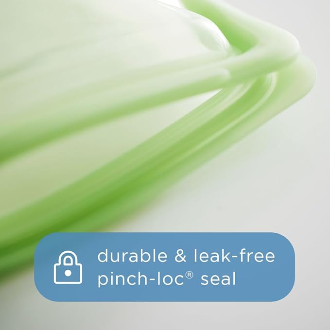 Stasher Silicone Reusable Storage Bag, Sandwich Bags, Reusable Freezer Bag, Microwave, Dishwasher, Oven Safe, Sous Vide, Premium Lunch Container, Eco Friendly, Food Storage Bags, 28 oz, Clear