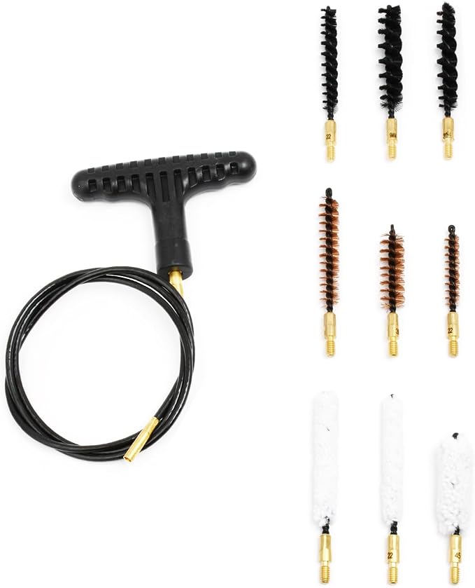 Universal Cleaning Kit for All Guns - Brushes for Pistol, Handgun, Shotgun, Rifle - Elite Brass Rods and Accessories for Men