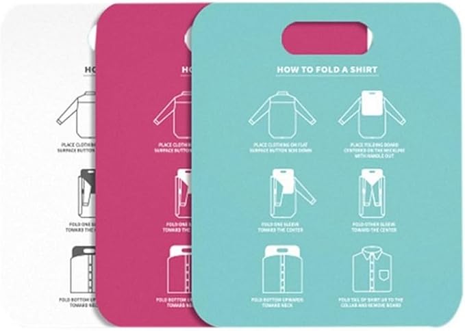 Shirt Folding Board, Tshirt Folding Board Clothes Folding Board Plastic Laundry Folder Home Storage Tool for Adults (white)