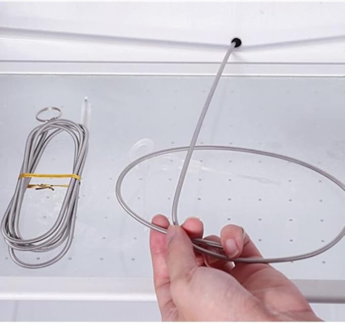 60 Inch Extra Long Flexible Tube Pipe Cleaner Brush Fridge Cleaning Tool, Stainless Steel Drain Tube Cleaning Brushes for Sink Refrigerator Kitchen(2 Pack)