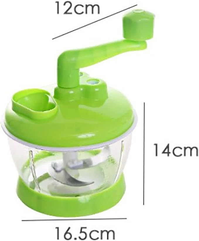 Multi-Functional Manual Food Processor, Hand Crank Food Processor, Mincer Blender with Clear Container for Vegetables Meat Fruits Nuts Herbs Onions