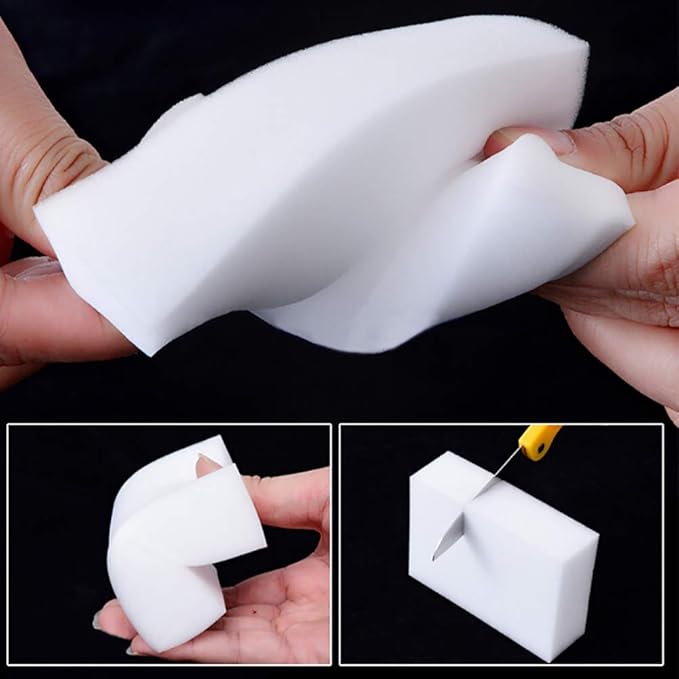 30 Pack Magic Sponge Eraser Extra Thick and Long Lasting Melamine Cleaning Sponges in Bulk - Multi Surface Power Scrubber Foam Cleaning Pads - Bathtub, Floor, Baseboard, Bathroom, Wall Cleaner