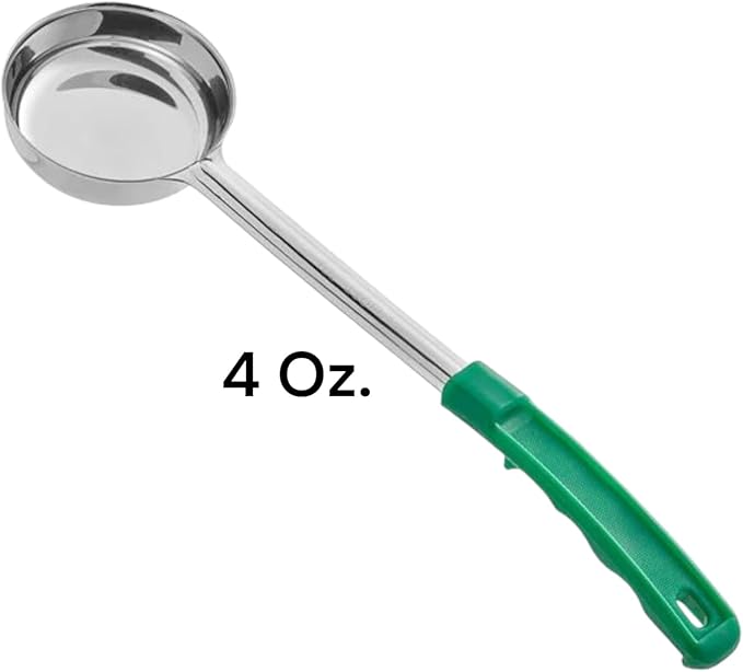 Portion Control Ladles Serving Spoons, Measuring Serving Utensils, for Restaurants, Busy Kitchens, Bariatric Surgery, Weight Loss, 1oz 2oz 3oz 4oz Color Handles Spoodle - Set of 4