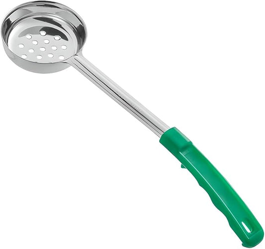 OCS Parts 2-Pack 4-Ounce Perforated and Solid Portion Spoons | Stainless Steel Dishwasher Safe Kitchen Multipurpose Portion and Serving Spoons