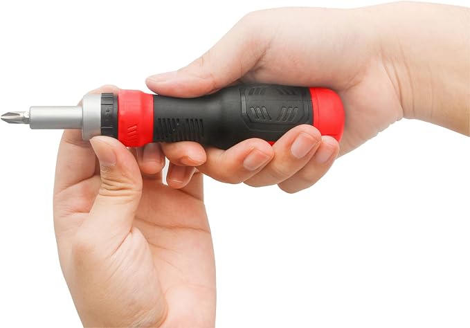 13-in-1 Ratchet Screwdriver, Multi Screwdriver Tool, Ratcheting | All in One, Torx Security, Phillips, Flat Head, Hex, Square, 1/4 Nut Driver, Outdoor, Handle, Daily Repair Portable Tools
