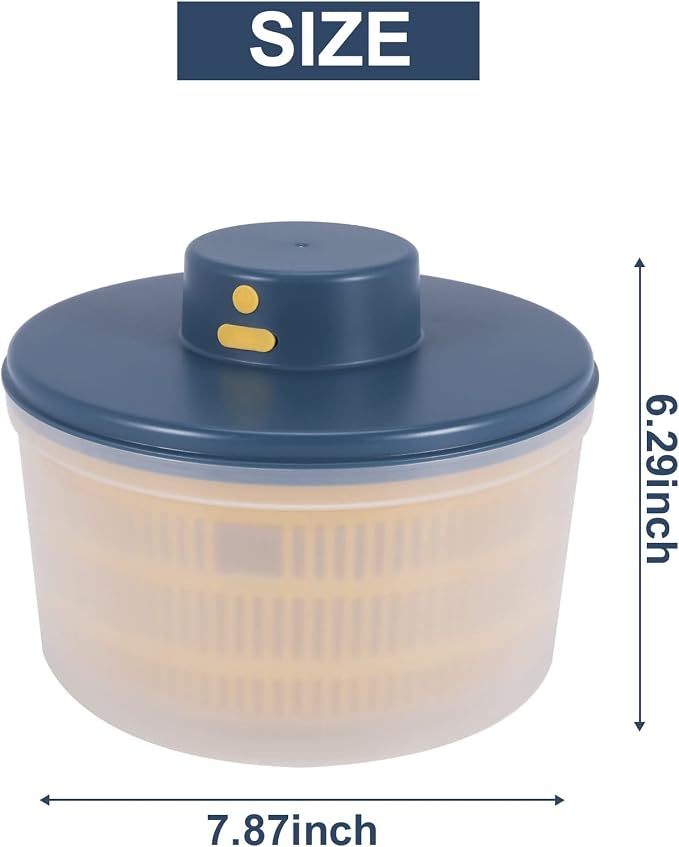 Electric Salad Spinner - Lettuce Vegetable Dryer, USB Rechargeable, Quick Drying Lettuce Fruit Spinner with Bowl