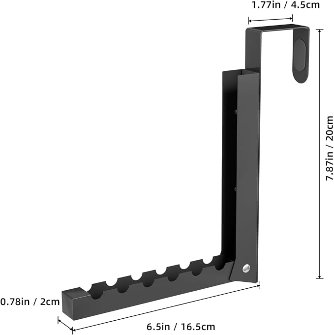 BAKON Over The Door Hanger Folding Clothes Drying Rack, Folding Hanging Coat Rack for Indoor Laundry Room Compact Small Space Foldable Portable Clothing Hanger Hook Collapsible- 2 Pack(Black)