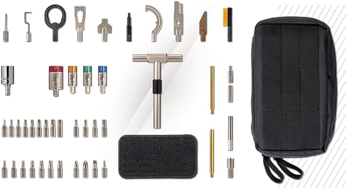 Fix It Sticks The Works Gun Field Maintenance, Torque Limiter/All-in-One Torque Drive/Modular T-Drive & Accessory Bit Kit Bundle 6-25 Inch Lbs Mini All-in-One Torque Driver