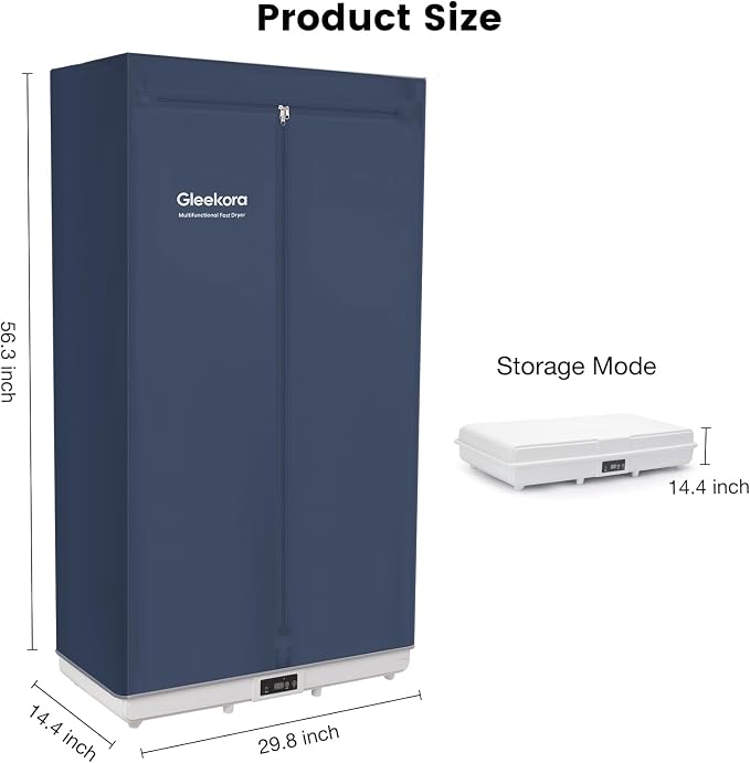 Portable Clothes Dryer for Apartment, RV, Travel | Foldable, Easy Installation, 1200W Fast Drying, Quiet, Adjustable Timer,Large Capacity