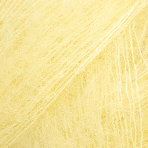 Mohair and Silk Yarn Drops Kid-Silk, 0 or Lace, 2 Ply, 0.9 oz 230 Yards per Ball (52 Lemonade)