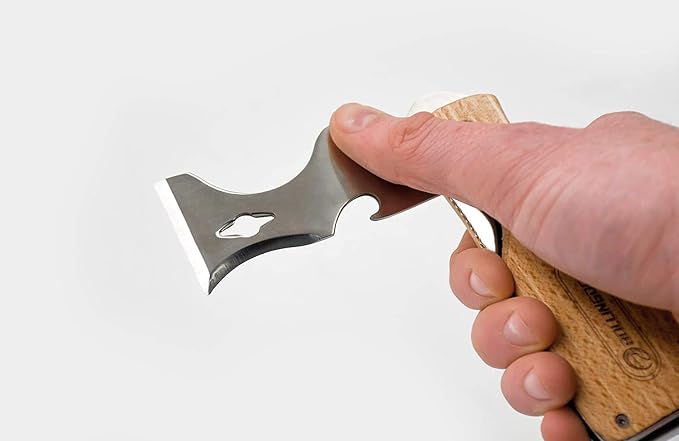 ROLLINGDOG 9-in-1 Folding Painters Tool | Beech Wooden Handle Includes Paint Roller Cleaner, Nail Puller, Putty Knife Scraper, Hammer End