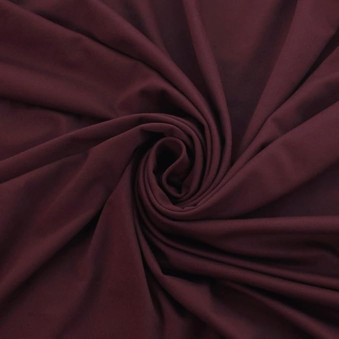 DTY Double-Sided Brushed Fabric 4 Way Stretch Jersey Knit Apparel 58/60" Wide (Burgundy New)