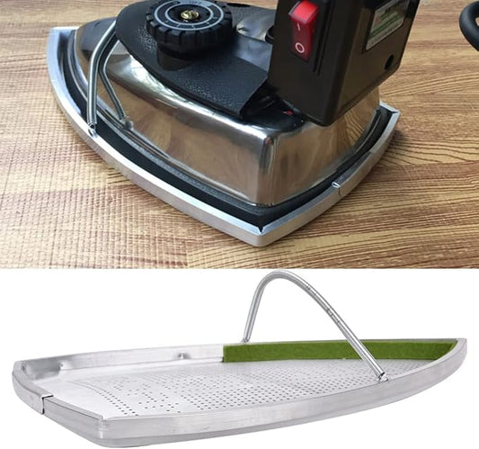Ironing Shoe, Aluminium Cover Iron Shoe Ironing Shoe Compatible with Most Electric Steam Iron Electric Iron Shoes Cover Ironing Machine Accessories Prevents Scorching, Sticking