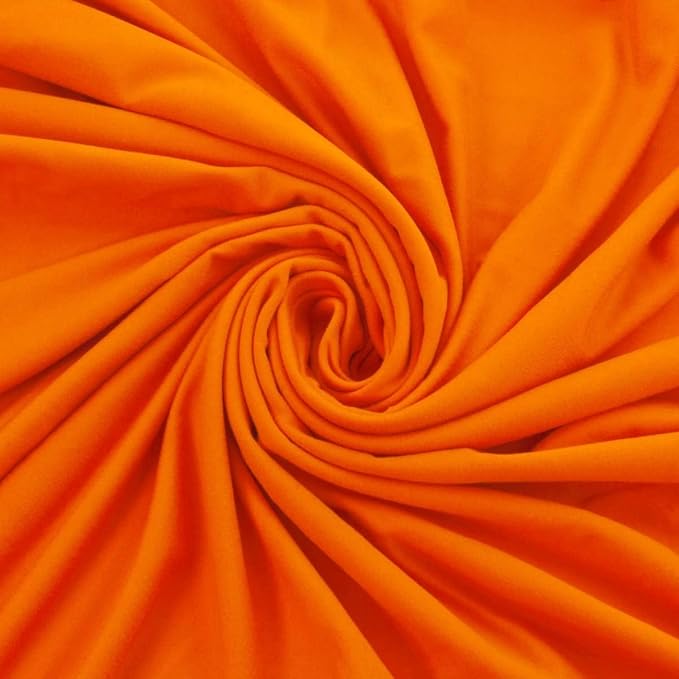 DTY Double-Sided Brushed Fabric 4 Way Stretch Jersey Knit Apparel 58/60" Wide (Orange Burnt)