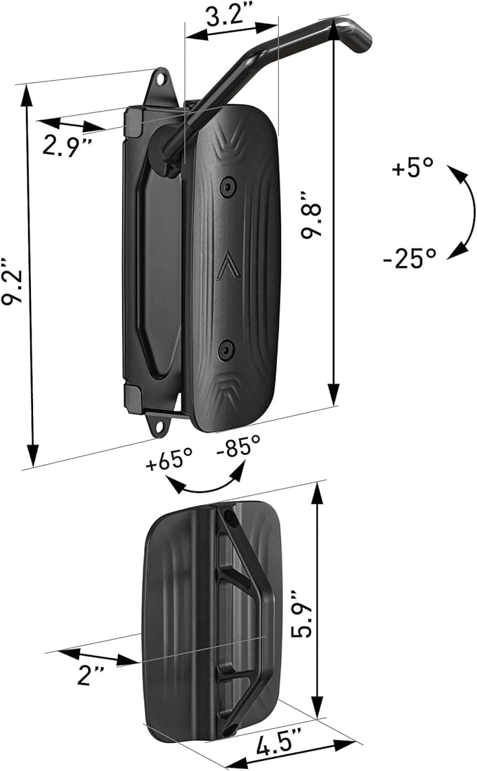 monTEK Swivel Bike Wall Mount, Bike Hangers for Garage, 1 Pack | Heavy-duty vertical wall bike storage rack swivels 150° to save space; holds 66 lb each and fits tires up to 3.54 in wide
