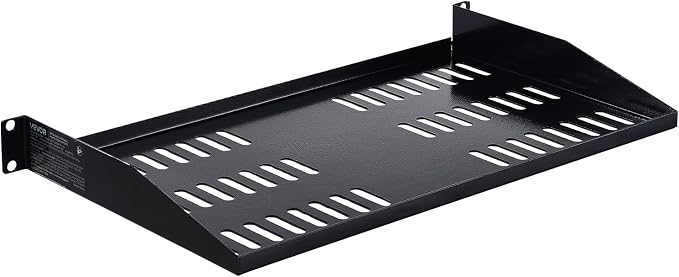 VEVOR 4PCS 1U Server Rack Shelf, Universal Vented Rack Mount Cantilever Tray for 19" Network Equipment Rack & Cabinet, 10" Deep Rack Mount Shelf
