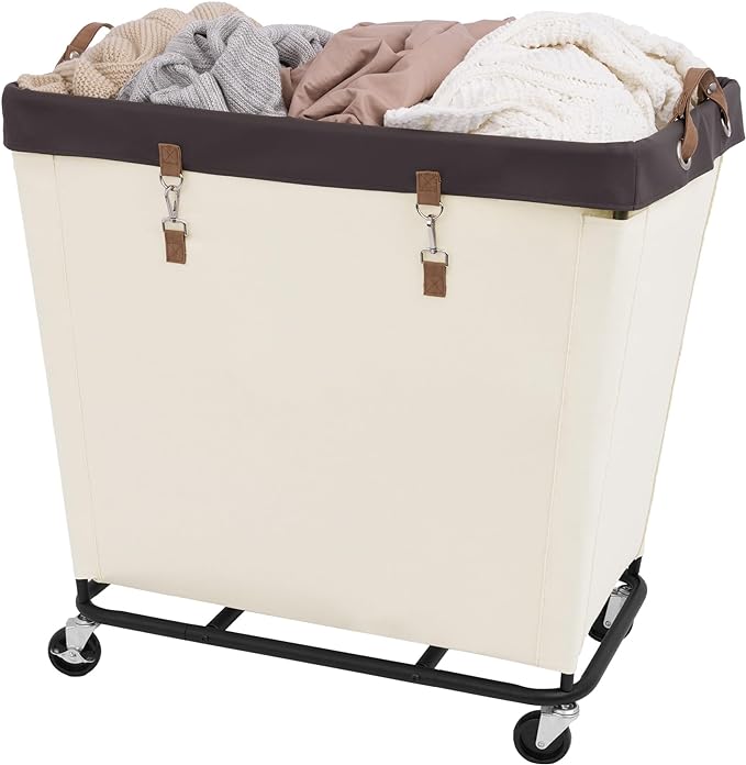 StorageWorks 320L Laundry Basket with Wheels, Rolling Hampers for Clothing