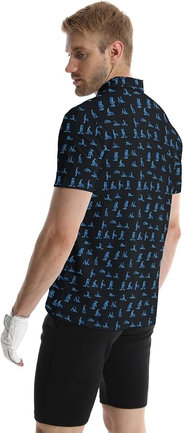 Polo Shirts for Men Moisture Wicking Mens Polo Shirts Patriotic Shirts for Men