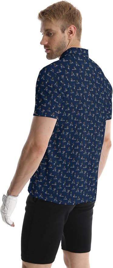 Polo Shirts for Men Moisture Wicking Mens Polo Shirts Patriotic Shirts for Men