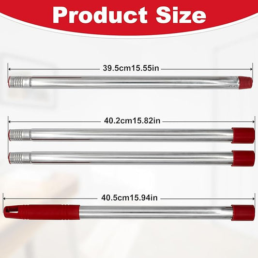 Mop Handle for Ocedar, Mop Handle for O Cedar, 4-Section Spin Mop Handles Replacement for Ocedar Spin Mop and H2pro Flat Mop, 30" to 58" Adjustable Extra Long Stainless Steel Handles for O Cedar Mop