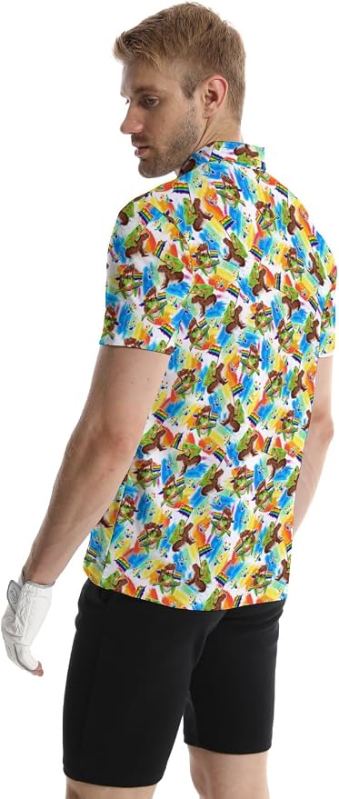 Polo Shirts for Men Moisture Wicking Mens Polo Shirts Patriotic Shirts for Men