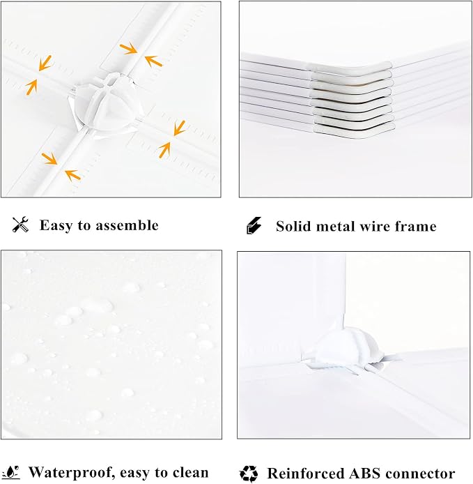 AWTATOS Cube Storage Organizer, 16 Cube Closet Organizer, White | Stackable Storage Cube Shelves, DIY Portable Closet Clothes Organizer, Plastic Shelving for Bedroom, Wardrobe, Bathroom