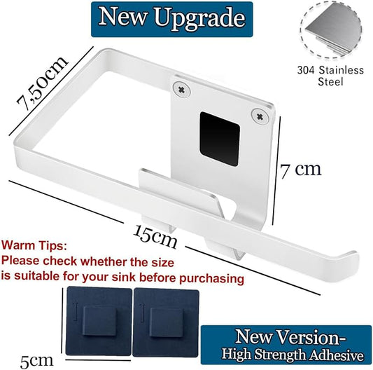GAViA Sponge Holder for Kitchen Sink with Adhesive Hook, in-Sink Sponge Holder, Wall Hanging Sink Caddy Organizer Rack - Sponge, Dish Cloth, Brush - 304 Stainless Steel