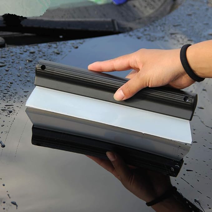 2 Pack 10 Inches Cleaning Water Squeegee Blades Soft Silicone Squeegee for Shower, Kitchen, Window and Car Glass