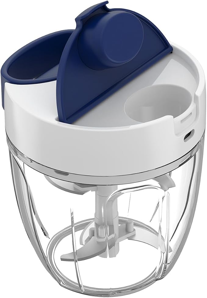 Sharp Chef 31 oz Hand-Pulled Vegetable Chopper – Manual Food Chopper with Sharp Stainless Steel Blades, Easy to Use, Ideal for Onions, Garlic, Herbs