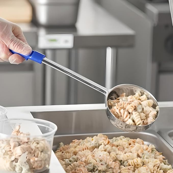 OCS Parts 2-Pack 8 Ounce Perforated and Solid Portion Spoons | Stainless Steel Dishwasher Safe Kitchen Multipurpose Portion and Serving Spoons
