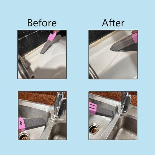 10 Pack Pumice Stone Scouring Sticks with 2 Universal Handles, Grey Pumice Stone Cleaner for Cleaning Toilets, Bathrooms, Kitchens, Spas and Pools, Plus 1 Dual-Use 2-in-1 Dustpan Brush (11-in-1)