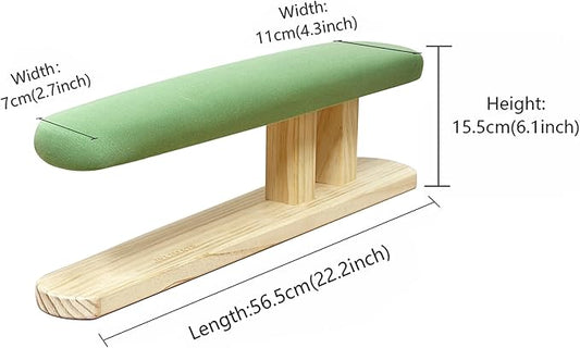Padded Pants & Sleeve Ironing Boards with Thick Soft Cotton Padding, Double Side Wooden Tailor’s Sleeve Ironing Stool with Removable Cotton Cover, Green