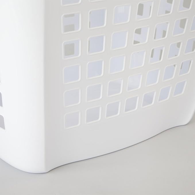 Sterilite Ultra™ Easy Carry Plastic Open Laundry Hamper, White, 4 Pack
