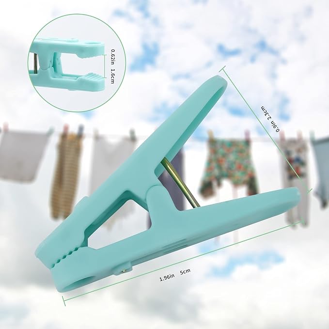 Colored Clothespins 110 PCS Plastic Clips Windproof Towel Clips | 10 Colors Each 11 PCS Laundry Clothes with Spring 2 Inch